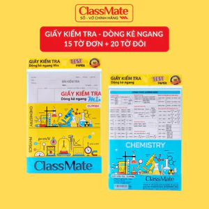 Giấy Kiểm Tra Kẻ Ngang Mix CLASSMATE B5 Thiết Kế Hình Thí Nghiệm, Bề Mặt Láng Mịn, Viết Êm Tay CL-TP304
