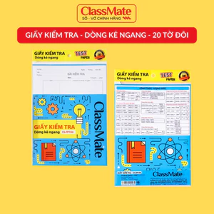 Giấy Kiểm Tra B5 Cấp 2, Cấp 3 CLASSMATE Giấy Kẻ Ngang Bề Mặt Láng Mịn Viết Êm Tay Tập Kiểm Tra CL-TP104