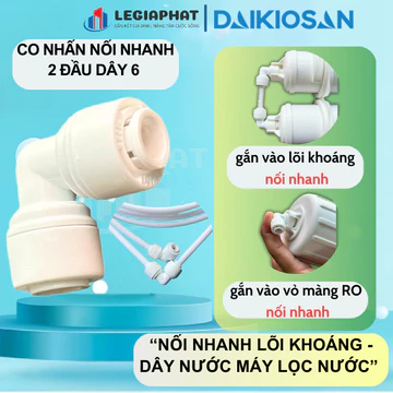 Co/Cút Nối Nhanh Dùng Cho Máy Lọc Nước RO Daikiosan,Makano, Sunhouse, Kangaroo, Nano