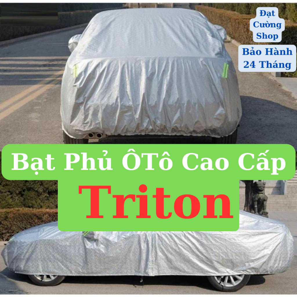 Bạt Phủ toàn xe ô tô Mitsubishi Triton Cao cấp-Chống nắng, chống nóng 3 lớp bảo vệ xe