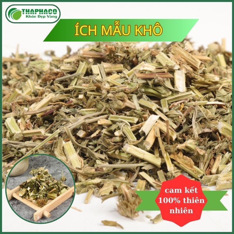 Ích Mẫu Khô Nguyên Chất - Hàng Loại 1 -  túi 1kg - Uy Tín Giá Tốt