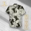 Áo Sơ Mi Lụa Họa Tiết Cành Tre 2 Màu - Cuban Shirt TS30, TS31 - Size 50-100kg - Vải Lụa Thoáng Mát, Chống Nhăn, Nhàu Tốt