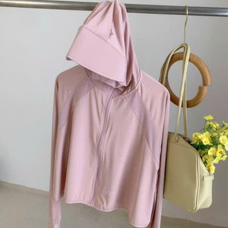 Áo chống nắng Nữ dáng ngắn PoLy co dãn 4 chiều cánh dơi Mũ lưỡi trai to có 3 size dành cho các bạn 40-70kg Shop Long
