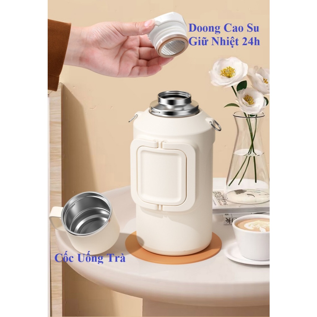 Bình Giữ Nhiệt 1500ml chất liệu INOX 316 Giữ Lạnh 36 Tiếng Giữ Nóng 24 Tiếng - NENON | BigBuy360 - bigbuy360.vn