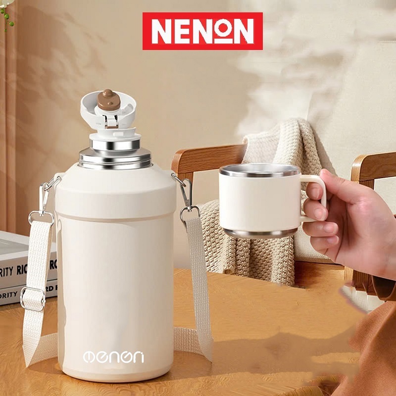 Bình Giữ Nhiệt 1500ml chất liệu INOX 316 Giữ Lạnh 36 Tiếng Giữ Nóng 24 Tiếng - NENON | BigBuy360 - bigbuy360.vn