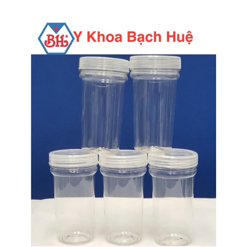 Bịch 24 Lọ Nhựa Đựng Mẫu PP 100ml HTM , lọ đựng mẫu màu trắng có nắp, lọ papmear.