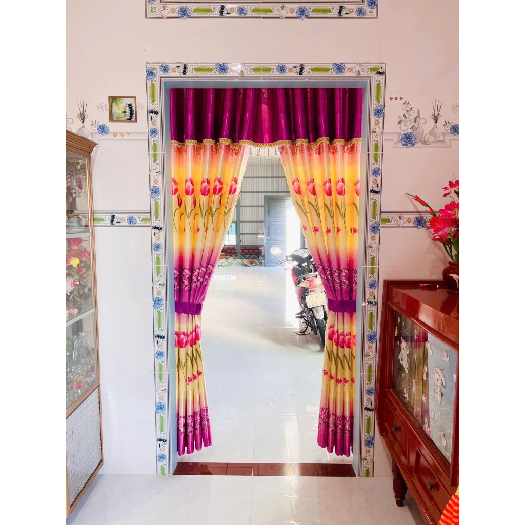 RÈM CỬA BUỒNG ĐÃ BAO GỒM PHỤ KIỆN XẾP LY ĐẦY ĐỦ NHIỀU KÍCH THƯỚC RÈM CỬA VIỆT HÀN ( ĐÃ CÓ THANH TREO )