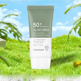 Kem chống nắng Lô hôi Hàn Quốc dịu da, kiềm dầu Kwailnara Aloe Vera Sun Cream SPF50+  50g