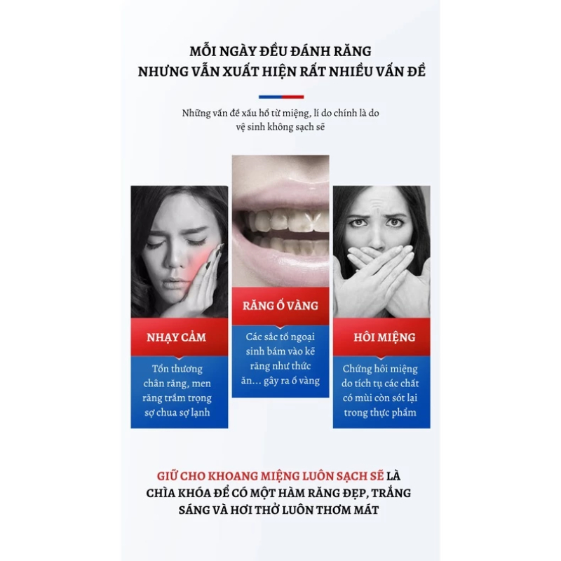 Kem Đánh Răng LIQUID Toothpaste Làm Trắng Răng, Giảm Ố Vàng, Khử Mùi, Loại Bỏ Vi Khuẩn Và Giữ Hơi Thở Thơm Mát