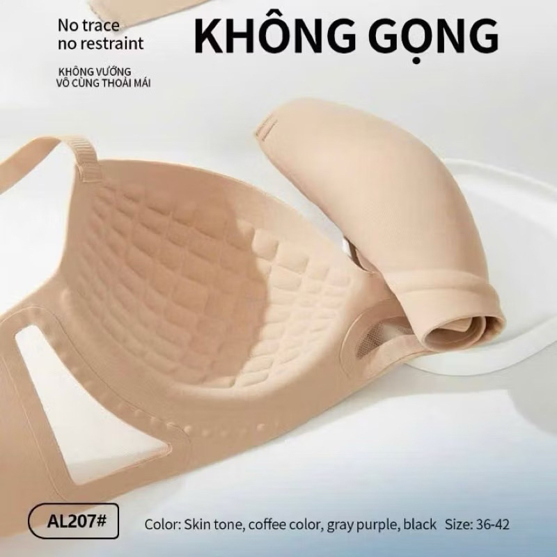 Áo lót su không viền mút mỏng 1cm ,đệm kiểu mới big size AL207