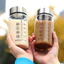 Bình Thủy Tinh Đựng Sữa Nước Chia Vạch Kèm Túi Đựng Dung Tích 350ml-500ml túi ngẫu nhiên