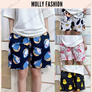 Quần Short Unisex hoạt hình BST07 Bigsize | Form rộng mặc nhà/đi chơi/teambuilding Molly Fashion