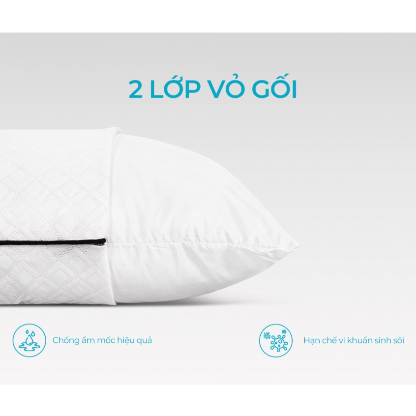 Ảnh Gối Nằm Lông Vũ Aroma ( Adora ) Pillow - Siêu Êm Ái, Mềm Mịn - 50x70cm 3