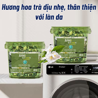 Hộp 140 Viên Giặt Xả 5in1 Hương Hoa Dịu Nhẹ, Viên Giặt Khử Khuẩn 99%, Lưu Hương Lâu, Làm Mềm Vải