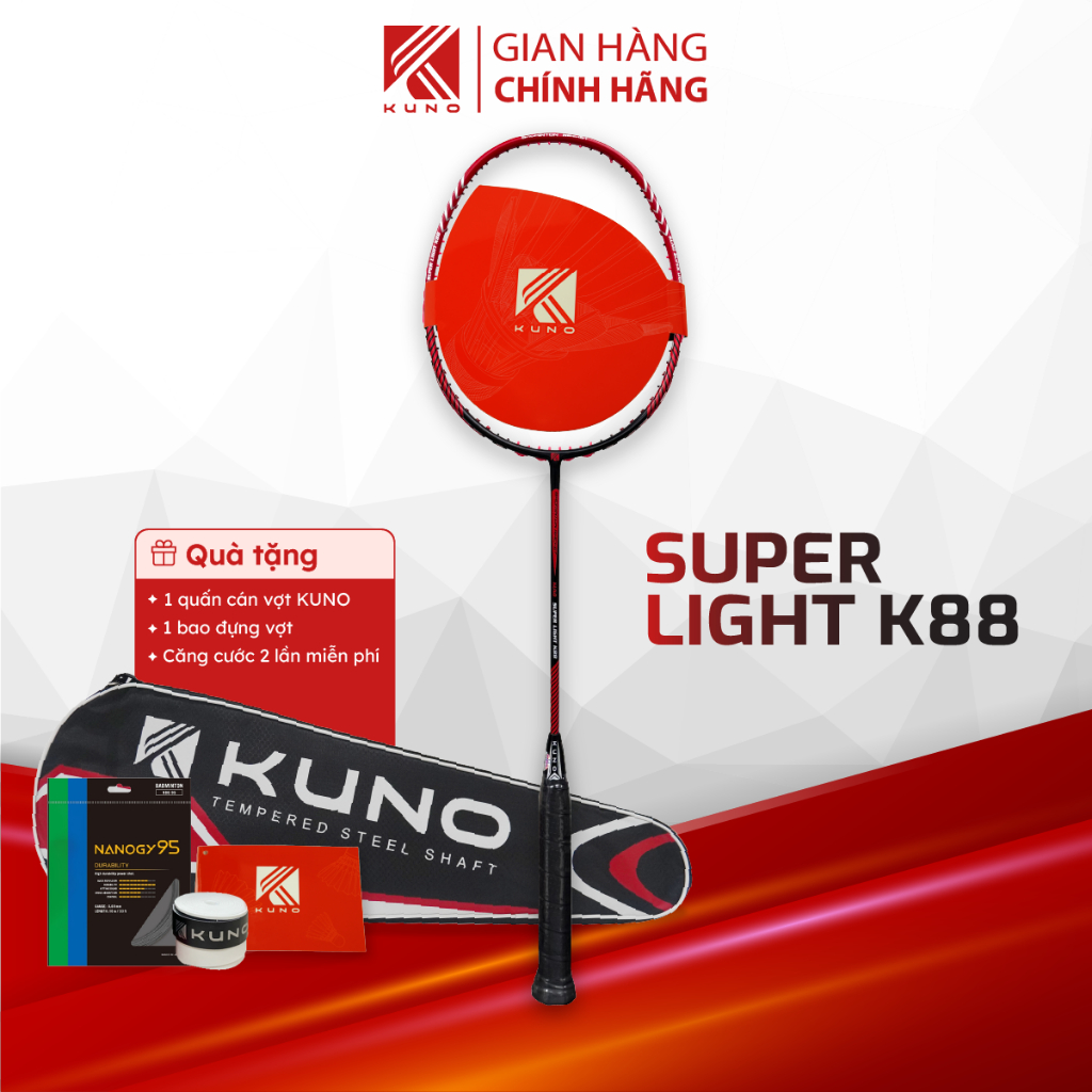 Ảnh Vợt cầu lông Kuno Super Linght K88 thiết kế siêu nhẹ dành cho người mới chơi 1