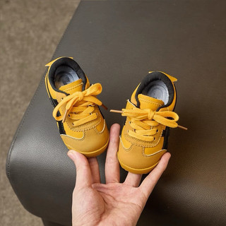 Giày sneaker da pu chống trượt phối màu cho bé (form nhỏ tăng 1 size giúp em)