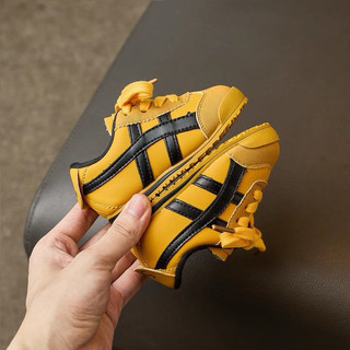 Giày sneaker da pu chống trượt phối màu cho bé (form nhỏ tăng 1 size giúp em)