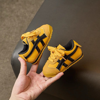 Giày sneaker da pu chống trượt phối màu cho bé (form nhỏ tăng 1 size giúp em)