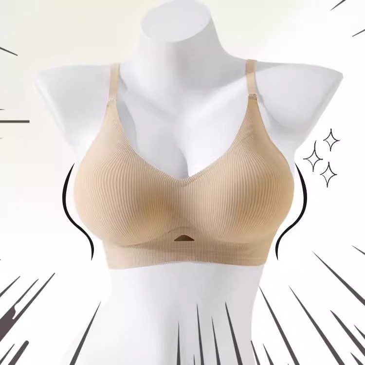 Áo Ngực Áo Lót Bra Nữ Su Mỏng Không Gọng Mút Đệm Tròn Gom Quả Chống Xệ Hạn Chế Mỡ Lưng -- 241050