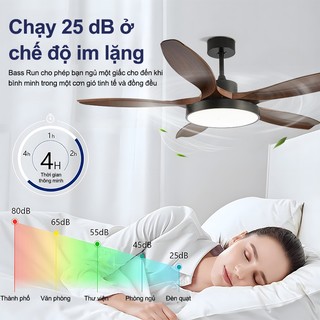 【COD】quạt trần không 3 LED màu dc quạt trần phòng khách quạt trần đèn