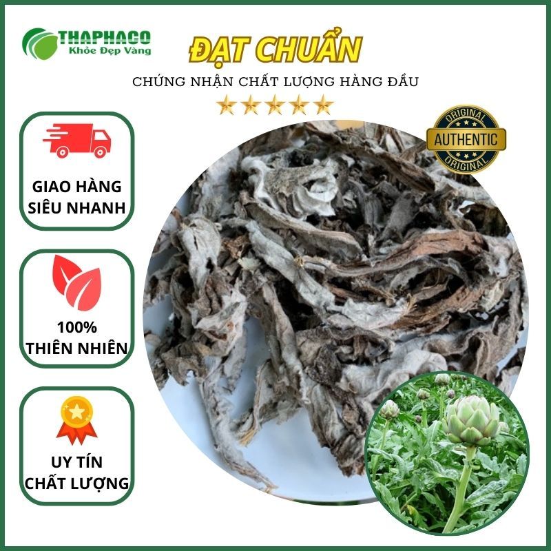 [Thảo Dược Khô] Lá Atiso Sấy Khô Nguyên Chất - Đóng Gói  - Hàng Công Ty Thaphaco