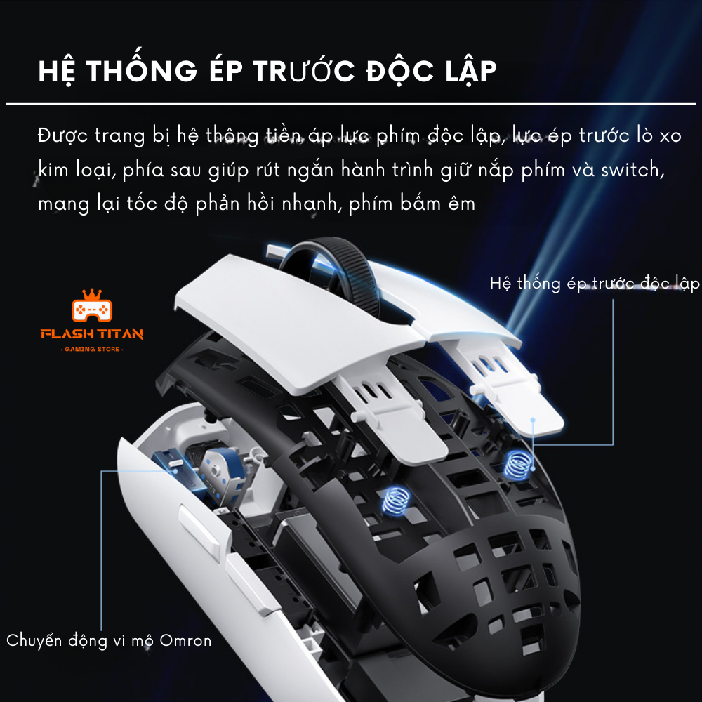 Chuột Máy Tính Không Dây Mchose G3 - 3 Chế Độ Kết Nối - Chip PAW3311 - Trọng lượng nhẹ tuổi thọ cao | BigBuy360 - bigbuy360.vn