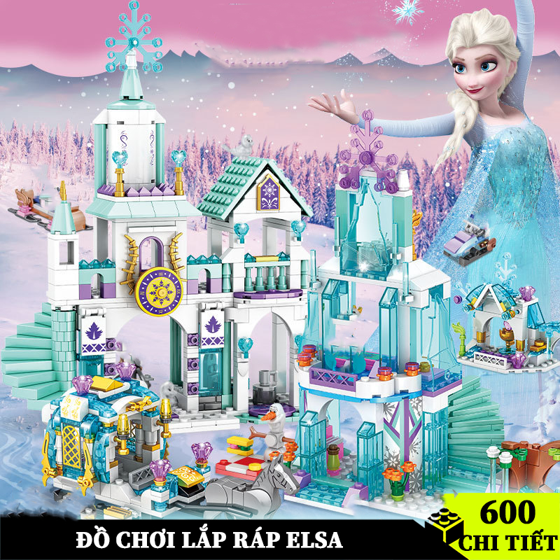 Đồ chơi lắp ráp logo elsa và anna, mô hình lắp ráp cung điện frozen ...