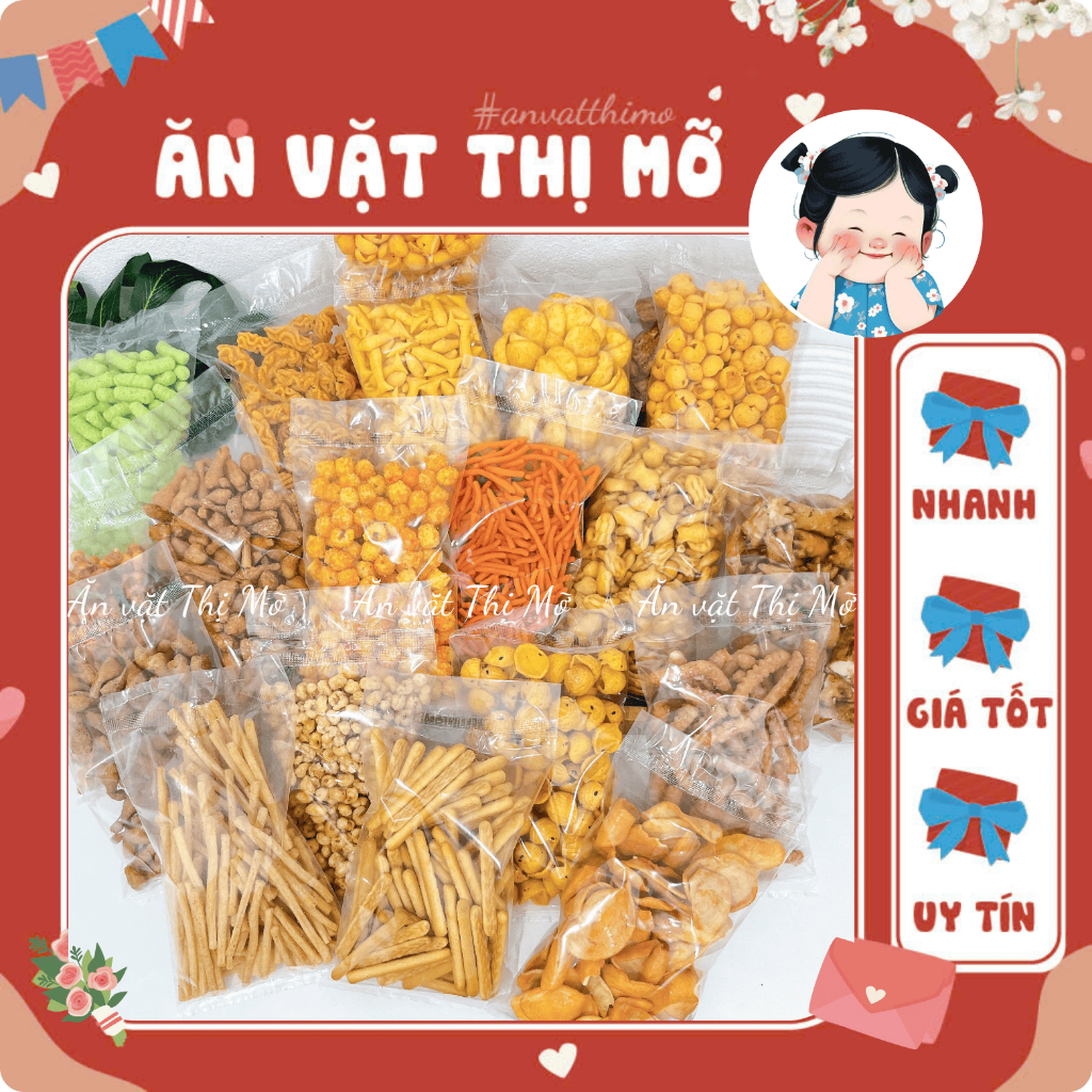 [RẺ VÔ ĐỊCH] 100G Snack Ăn Vặt Tự Chọn, Snack Tổng Hợp Giá Rẻ Nhiều Món ...