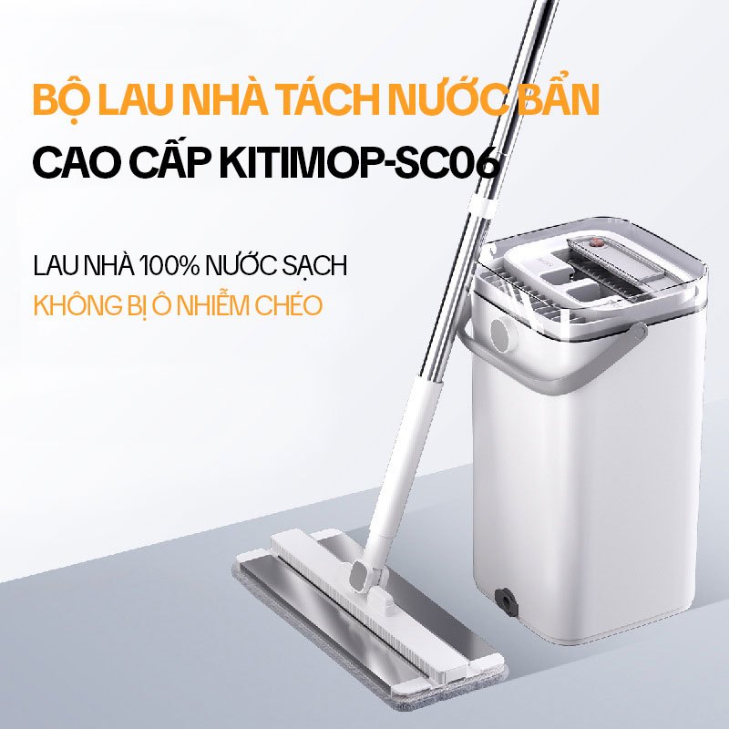 Ảnh Miếng Lau Nhà Thay Thế KITIMOP SC06 - Bông Lau Nhà Thay Thế 36X12CM, Giẻ Lau Nhà Microfiber Thấm Hút Tốt 1