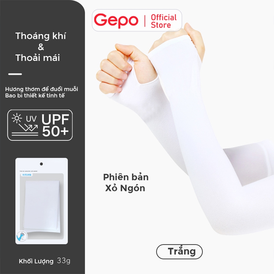 Ảnh Găng tay chống nắng nam nữ xỏ ngón chống tia UV chất liệu thoáng mát thấm hút mồ hôi Gepo 3