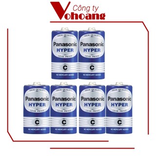 Bộ 6 pin trung C Panasonic R14UT - Pin bếp gas loại nhỏ, pin đài cát-sét, công cụ đo đạc