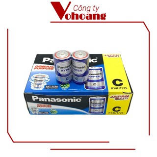 Bộ 6 pin trung C Panasonic R14UT - Pin bếp gas loại nhỏ, pin đài cát-sét, công cụ đo đạc