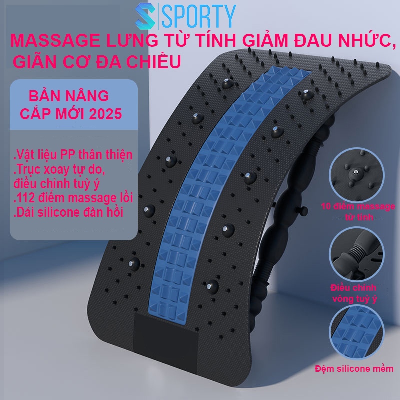 Dụng cụ uốn cong, massage lưng, giãn cơ, giảm đau nhức YGW45 trục xoay điều chỉnh, trọng lượng 150KG
