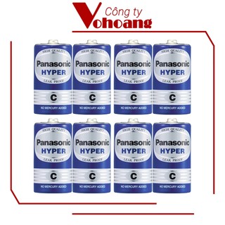 Bộ 8 pin trung C Panasonic R14UT - Pin bếp gas loại nhỏ, pin đài cát-sét, công cụ đo đạc