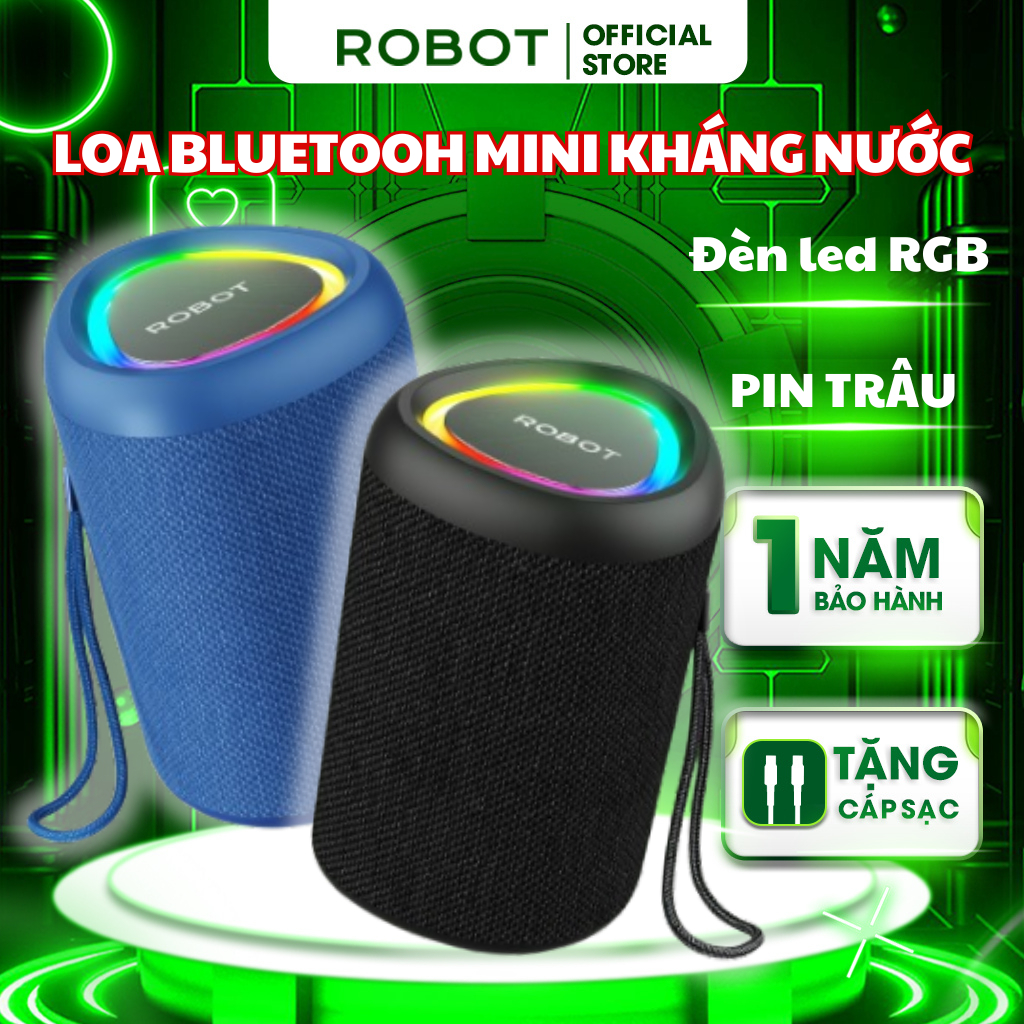 Ảnh Loa Bluetooth Mini ROBOT RB120 Công Suất 5W Đèn Led RGB Hỗ Trợ Kết Nối Thẻ Nhớ Tiện Lợi Âm Bass Mạnh 1