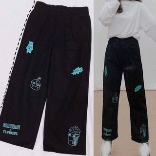 Quần dài ống rộng ⚡️ Giá Sập Sàn ⚡️ Quần Nỉ jogger thể thao WHALE bó chân unisex nam nữ phong cách đường phố M01