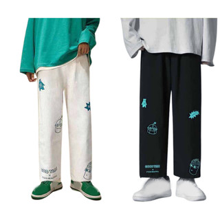 Quần dài ống rộng ⚡️ Giá Sập Sàn ⚡️ Quần Nỉ jogger thể thao WHALE bó chân unisex nam nữ phong cách đường phố M01