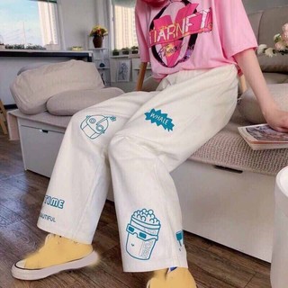 Quần Jogger WHALE ⚡️XẢ HÀNG - VIDEO ẢNH THẬT⚡️ Quan Dài Nam Nữ Nhiều Họa Tiết ,Chất Thun Nỉ Bông 2 Màu DTB