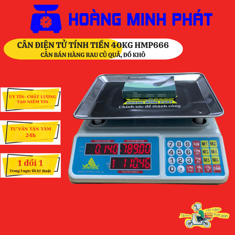 Cân điện tử tính tiền 40KG HMP666 Thương hiệu CÂN HOÀNG MINH PHÁT. Cân ...