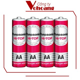 Bộ 4 pin AA chính hãng Panasonic R6DT High Quality (Đỏ)