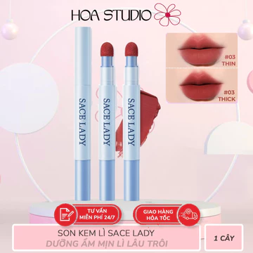 Son Kem Lì Mịn SACE LADY Chính Hãng Trang Điểm Nhẹ Nhàng Không Trôi Chống Nước 1 cây