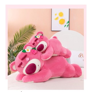Gấu bông Lotso dâu nằm ngủ đáng yêu