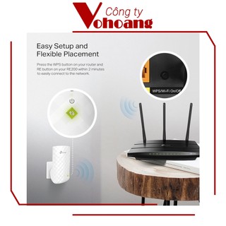 Bộ mở rộng sóng Wi-Fi TP-Link RE200 - Chuẩn AC750 2 băng tần