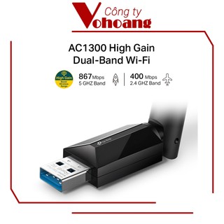 USB thu wifi 2 băng tần tốc độ cực cao TP-Link Archer T3U-Plus chuẩn AC1300 256-QAM