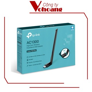 USB thu wifi 2 băng tần tốc độ cực cao TP-Link Archer T3U-Plus chuẩn AC1300 256-QAM