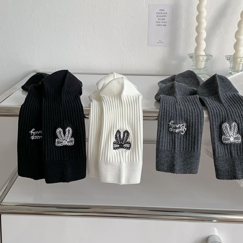 Vớ Tất nữ thêu hình Nơ, chữ SWEET loại đẹp 4 màu siêu dễ thương, xinh xắn