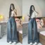 Quần Jean Nữ Hari Ống Rộng Dáng Suông Ly Trước Tôn Dáng Dài 97cm Quần Bò Cạp Cao Dễ Mặc Đi Học Đi Làm