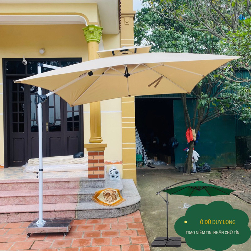 Ô LỆCH TÂM VUÔNG 2.5x2.5m có tay quay ròng rọc đa năng, cao cấp. Sản ...