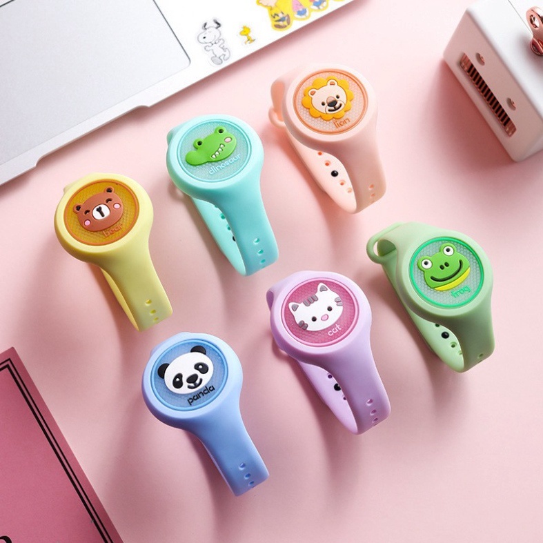 Đồng Hồ Đeo Tay Chống Muỗi Hình Hoạt Hình Dễ Thương Cho Bé Bằng Silicon dài khoảng 20cm