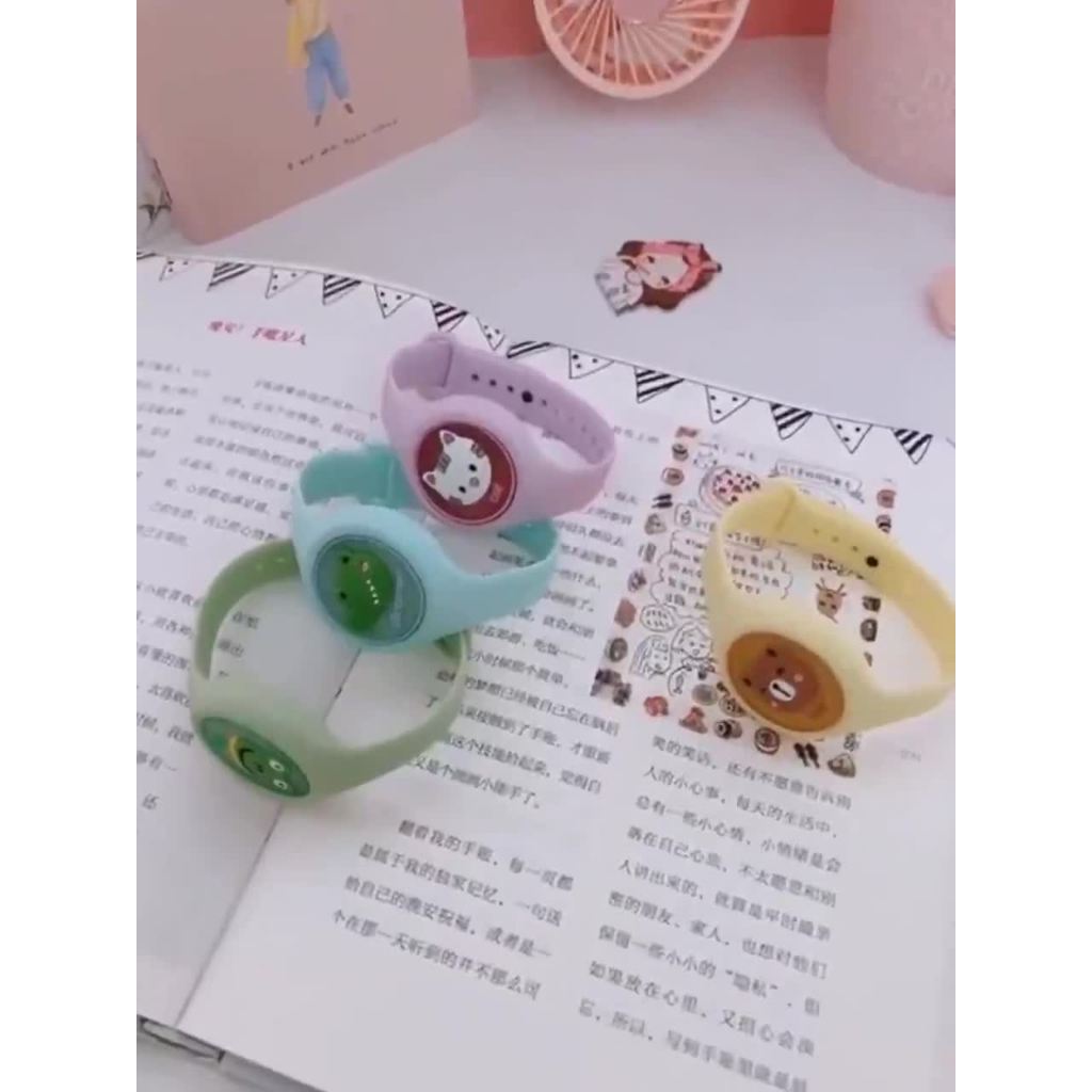 Đồng Hồ Đeo Tay Chống Muỗi Hình Hoạt Hình Dễ Thương Cho Bé Bằng Silicon dài khoảng 20cm